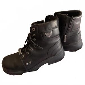 Harley-Davidson Black Leather Motorcycle Boots